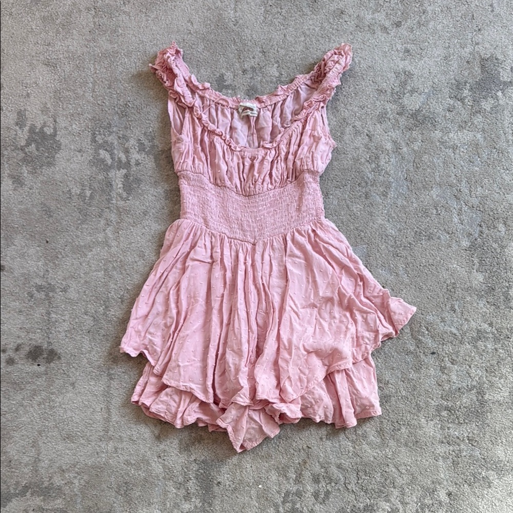 Pink Ruffled Urban Outfitters Romper